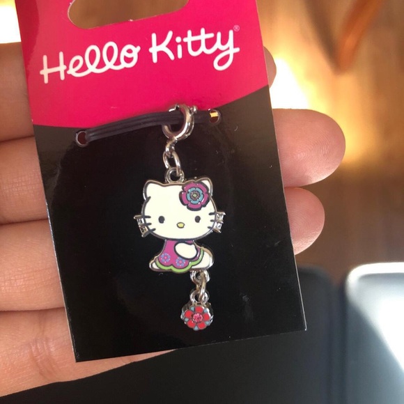 deadstock hello kitty sanrio flower rhinestone jewelry charm! - Picture 2 of 3